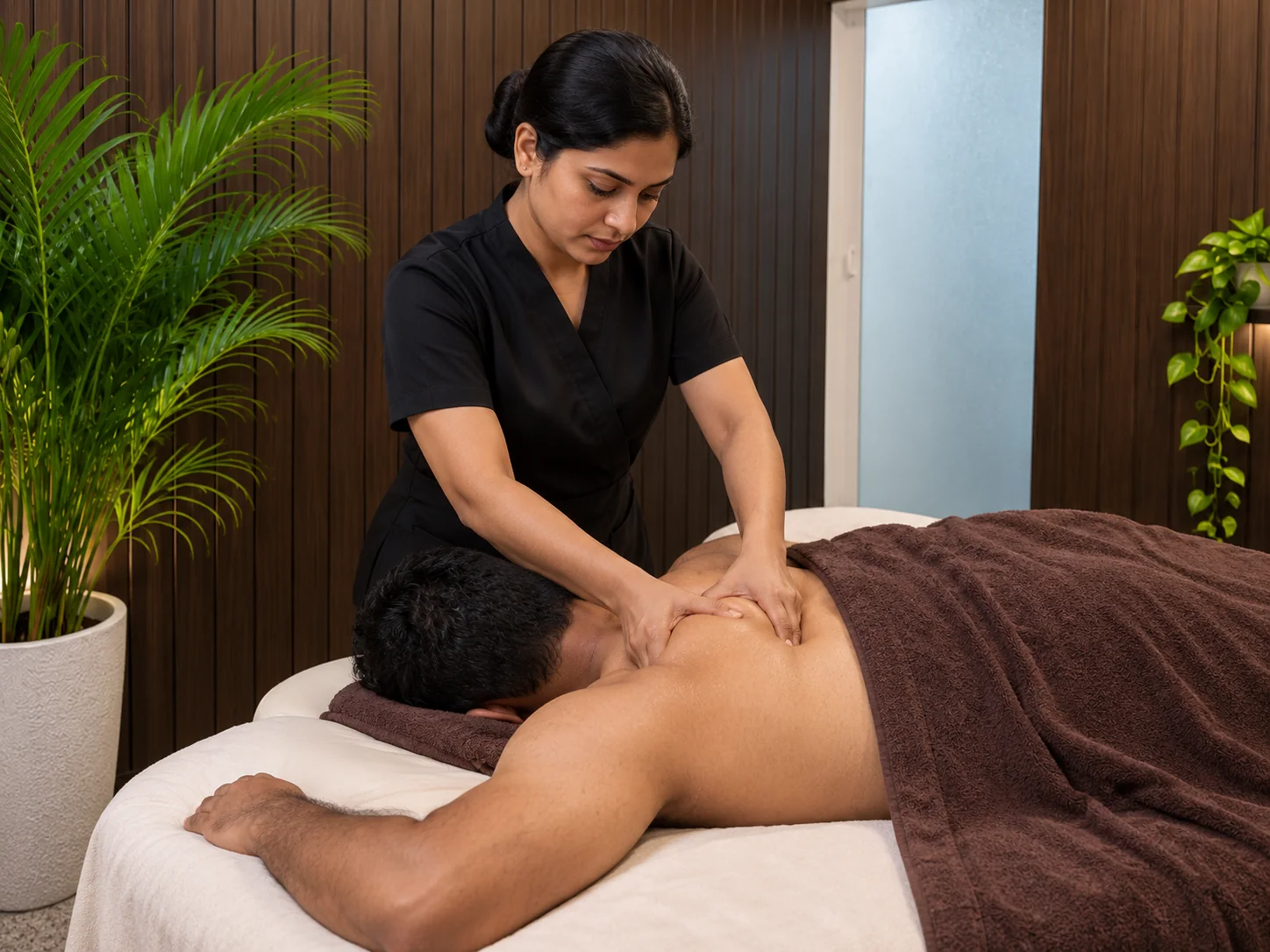 Balinese Massage illustration at Ojas