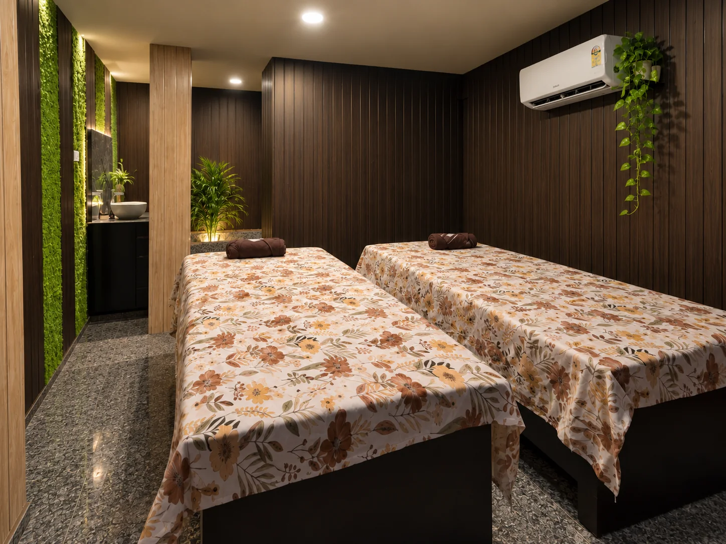 A view of the twin massage room